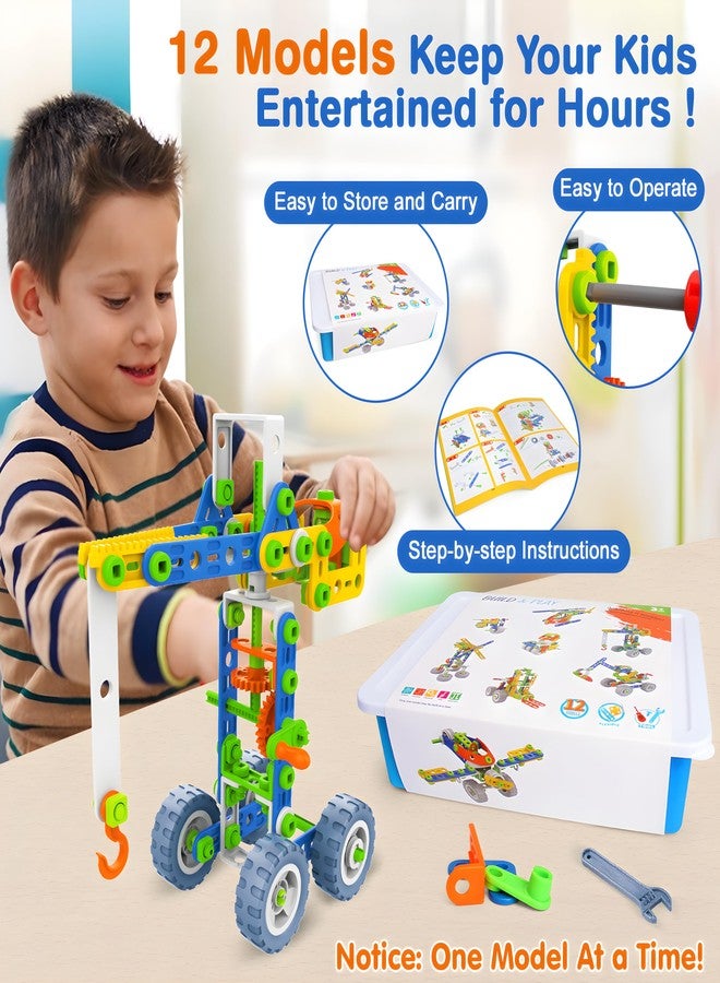 MOONTOY 12 in 1 STEM Toys for 4 5 6 7 8+ Year Old Boy Gifts, 152 PCS Educational Building Toys for Kids Ages 4-8 5-7 8-12, Building Blocks Stem Kits Activities Construction Toy for Boys Birthday Gifts - Image 3